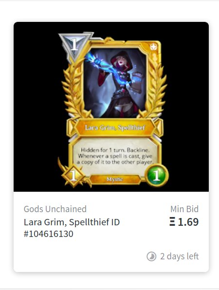 Gods Unchained trading card